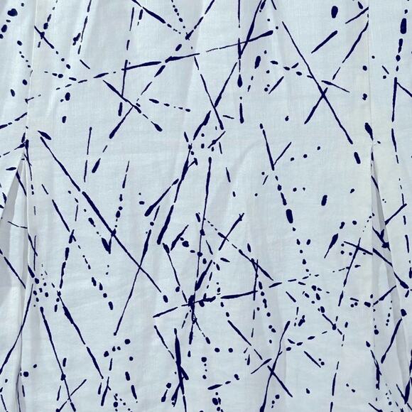 Chelsea & Theodore Linen Off-the-Shoulder Splatter Dress | Size XL - Picture 9 of 13